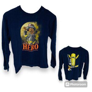 Vintage Scooby Doo American Hero Firefighter First Responder Long Sleeve Shirt M